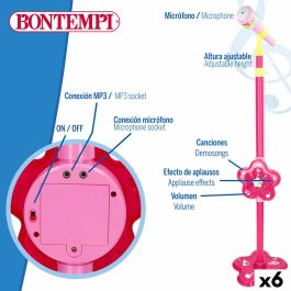 Microphone jouet Bontempi 20 x 105 x 20 cm (6 Unités)