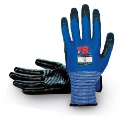 TOMAS BODERO 700AZ U3 Touch Gants en polyester bleu, paume en nitrile noir rugueux, taille S-7 Precio: 5.9000004. SKU: B1AWLXLVVT