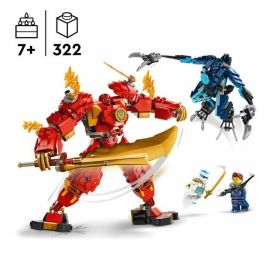 LEGO 71808 NINJAGO Robot Elemental de Fuego de Kai, Jouet Ninja avec Figurine et Minifigures Kai et Zane