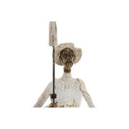 Figurine Décorative Home ESPRIT Blanc Doré 9 x 8 x 25 cm