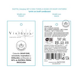 Set 2 Paños Cocina Reciclado Okapi Due Vinthera 40x60 cm