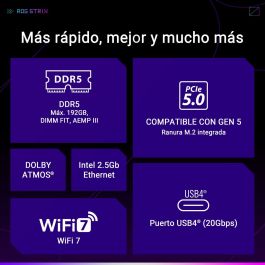 ASUS LGA1851 ROG STRIX B860-A GAMING WiFi Carte Mère ATX, Intel B860, DDR5, Wi-Fi 7, Bluetooth 5.4, Blanc