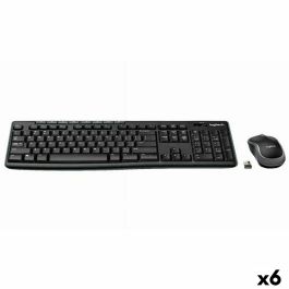 Clavier et souris sans fil Logitech DESKTOP MK270 Noir Espagnol Qwerty (6 Unités)