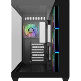 Cooler Master Elite 681 - Boîtier PC Gamer Moyen-Tour, Design Panoramique 270° en Verre Trempé, Architecture Double Chambre, Compatible Watercooling, jusqu'à 10 Ventilateurs