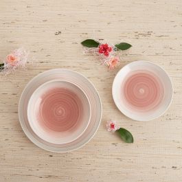 Assiette plate Quid Velvet Rose Céramique Ø 27 cm (12 Unités)