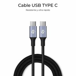 Câble USB-C vers USB-C Subblim PLUS Noir 1 m