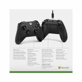 Microsoft Manette sans fil Xbox Noir Réf: 196388518265 + Câble USB-C