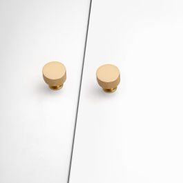 Emuca Lot de 10 boutons pour meubles Argos, diamètre 30mm, Aluminium, Or