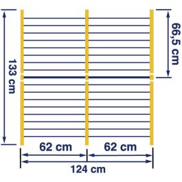 Corde à linge Leifheit Bathtub Dryer Pegasus V 133 x 66,5 cm Bleu Blanc Métal