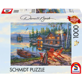 Schmidt Spiele Puzzle 1000 Pièces Sur les rives du lac Loon, New York - Paysage - Dès 12 ans Precio: 38.004. SKU: B12NQRA2GK