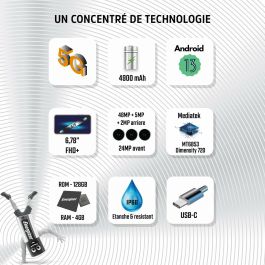 Téléphone portable pour personnes âgées Energizer H67GEU Octa Core 4 GB RAM 128 GB Noir 6,78"