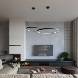 Lampe suspendue LED Circulaire SOL-TH RIO 55 3000K, 40mm x 8mm Minimaliste Fabrication Polonaise