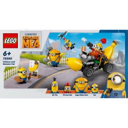 LEGO 75580 Minions et la Voiture-Bananne, Jeu de Construction, 136 Pièces