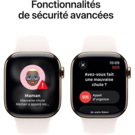 Apple Watch Series 11 GPS + Cellular 46 mm Titane Doré M/L MFD64ZRA
