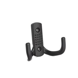 HERRAJES ALK Percha Doble Brazo Negro Mate