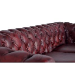 Giner y Colomer - Canapé Chester en cuir naturel marron 3 places - Patte 10 cm - Assise 54x54 cm - Hauteur d'assise 51 cm