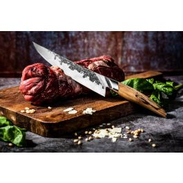 Forged Couteau de chef KATAI Acero VG10 Mango de madera de raíz 20,5 cm