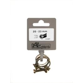 Ubbink Lot de 2 colliers de serrage galvanisés, diamètre 20-23 mm, pour raccordement étanche de tuyau spiralé