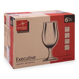 Caja 6 Copas Cerveza Vidrio Executive Bormioli Rocco 53 cL
