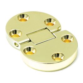 ALK Bisagra para puertas abatibles modelo ELBA acabado latonado apertura 180° zamak