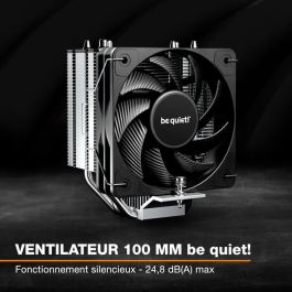 Be Quiet! Pure Rock Slim 3 - Ventirad CPU pour configurations PC compactes - Ventilateur 100 mm - Système de montage intuitif