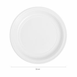 Lot d'assiettes réutilisables Maxi Products Blanc Plastique 100 Pièces