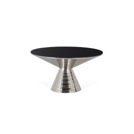GINER Y COLOMER - Table basse en verre trempé et métal, noir et doré, design contemporain, 40 x 76 cm Precio: 443.988. SKU: B16QC25SXT