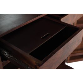 GINER Y COLOMER - Buffet bar en bois de manguier massif et métal, 2 portes, couleur cerise, 179 x 91 x 53 cm, design artisanal