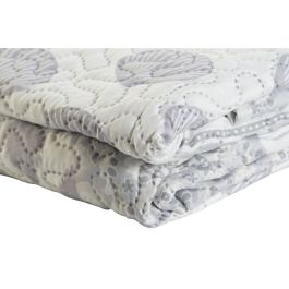 Couvre-lit DKD Home Decor Beige Gris Lit 1 persone Gran lit 2 persones 180 x 260 x 1 cm