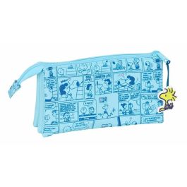 Fourre-tout Snoopy Love Bleu clair 22 x 12 x 3 cm
