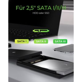 Festplattengehäuse 2.5" SATA Gehäuse USB3.2 ICY BOX Black