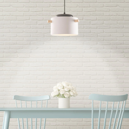 Lampe suspendue Averie SKD-P1013-T métal bois blanc vert olive saumon turquoise moderne cuisine chambre enfant