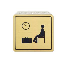 DUVER Plaque Aluminium Dorée 120x120mm Salle d'Attente Precio: 12.5000004. SKU: B1933LQL5S