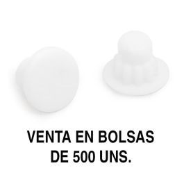 HERRAJES ALK Tapa Mina Ag.5Mm Blanco (500U)