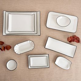 Tapa Montadito Porcelana Gastro Black Quid 15,5x10 cm