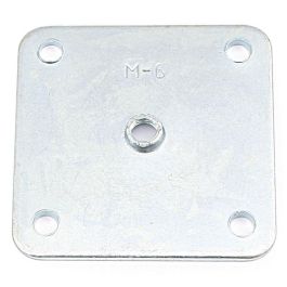 Q&Q Plaque de fixation carrée 54x54 mm, M6, M8, M10, finition zinguée