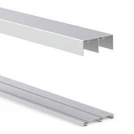 HERRAJES ALK Jeu de rails en aluminium Bond, finition argent mat, longueur 2 mètres