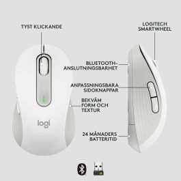 Logitech M650 for Business Souris sans fil Bluetooth 2.4 GHz Récepteur USB Bolt Ivoire