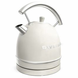 Sweiss Hervidor KTL8 Bouilloire Vintage, 2200 W, 1.8 L, Base Giratoria, Beige