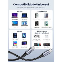 Câble USB vers Lightning Ugreen 70427 Noir Argenté 1 m