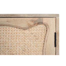 GINER Y COLOMER - Meuble TV en bois de manguier avec 4 portes à design artisanal - 200 x 40 x 51 cm - Finition naturelle