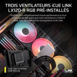 Boitier PC - CORSAIR - 3500X LXR LINK Tempered Glass Mid-Tower - 3 ventilateurs RGB a rotor inversé - Noir