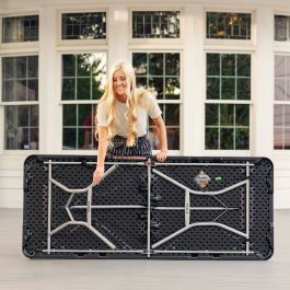 Table Piable Lifetime Noir 183 x 73 x 76 cm