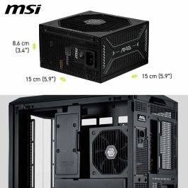 Bloc d’Alimentation MSI 306-7ZPIY11-CE0 850 W 80 Plus Gold ATX