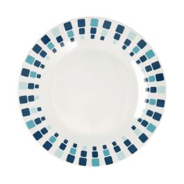 Assiette plate Quid Simetric Bleu Céramique 23 cm (12 Unités)