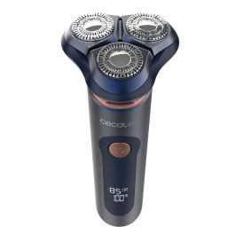 Rasoir électrique Cecotec PrecisionCare Aluminium Pro bleu titane LCD 80min IPX6 base