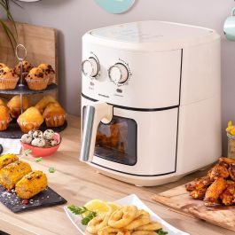 Friteuse à Air InnovaGoods Vynner Pro 6500 Crème 1700 W 6,5 L Acier inoxydable