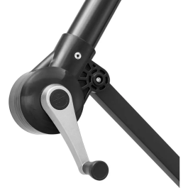 Tohota - Parasol déporté 3 m, structure aluminium, toile polyester 180g/m², 6 branches acier, manivelle - Gris