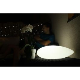 Galet solaire lumineux - Luna - Blanc - 64x39x21 cm - LED intégrée - Décoration jardin