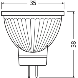 Ledvance/Osram LVE-4099854070396 Ampoule LED Spot GU4 2,5W 184Lm 4000K 36° IP20